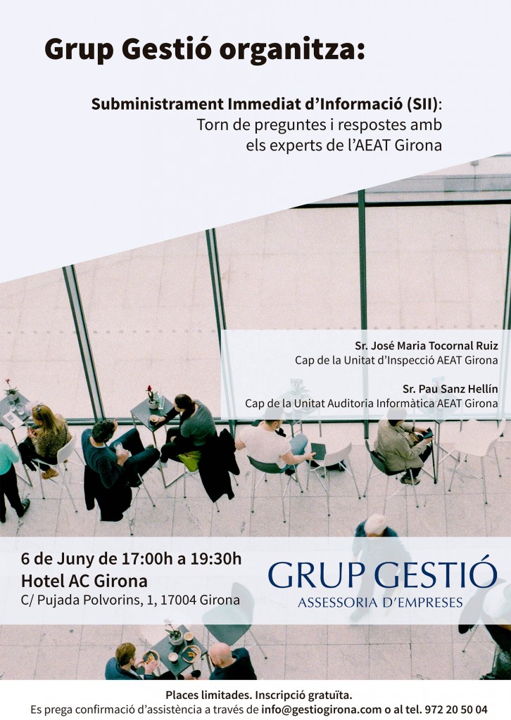 Grup Gestió organitza una trobada sobre el Subministrament Immediat d’Informació